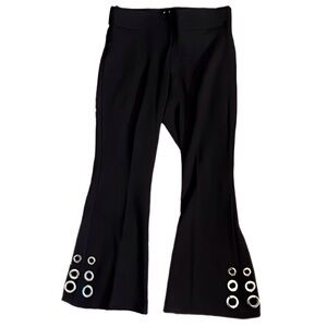 Slim Factor by Investments No Waist Kick Flare Ponte Knit Cropped Pants  size M